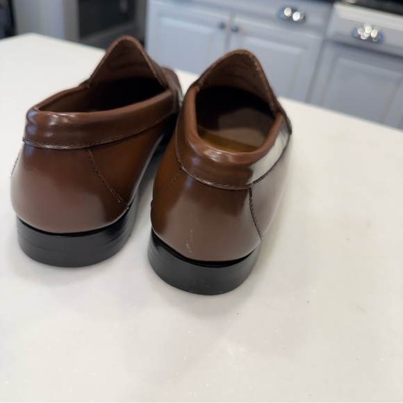 GH Bass Men’s Weejuns Logan Loafers Brown All Leather Size 8 EE BRAND NEW main image 6